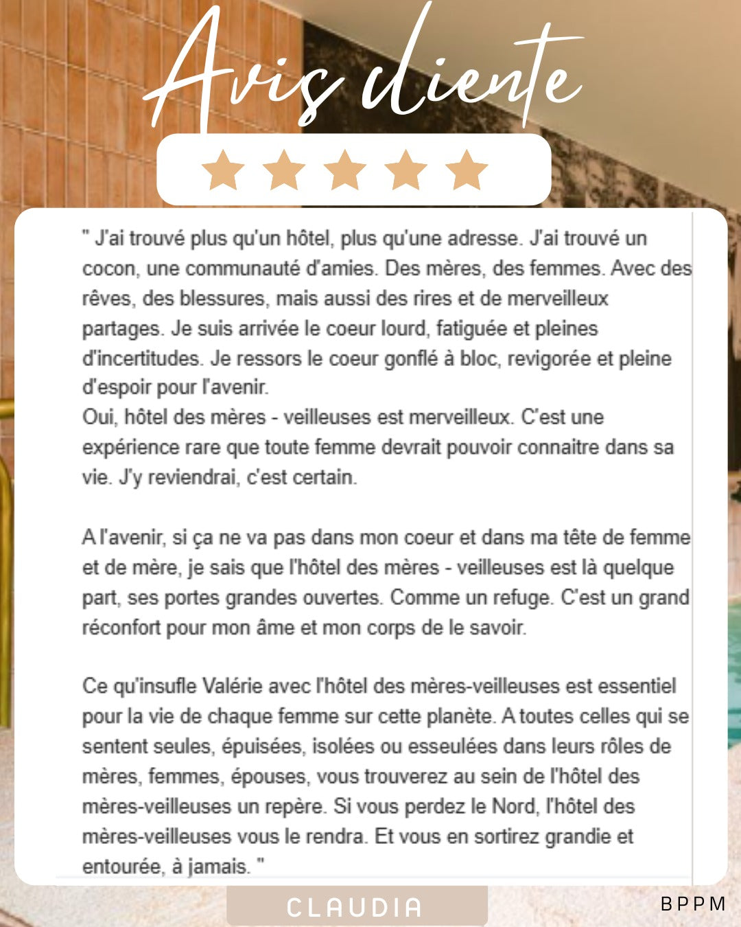Weekend en semaine - Hôtel postpartum